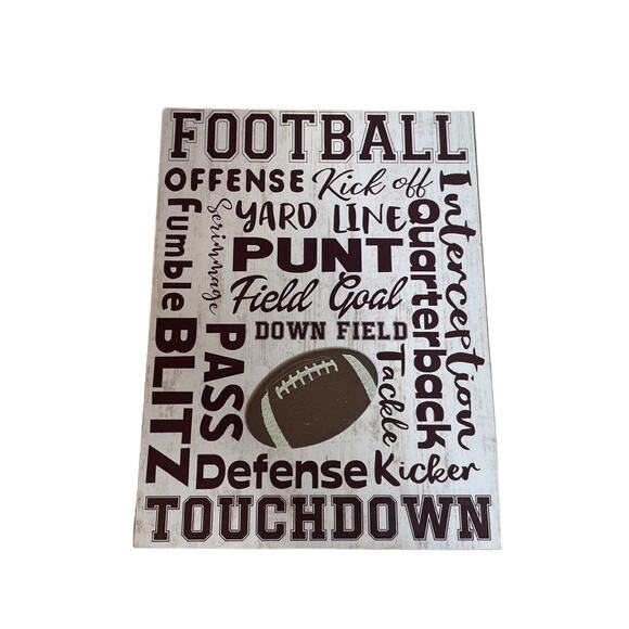 ASHLAND Football Sports NFL Wooden Sign Table Decor House Decoration Brown White - Picture 1 of 1